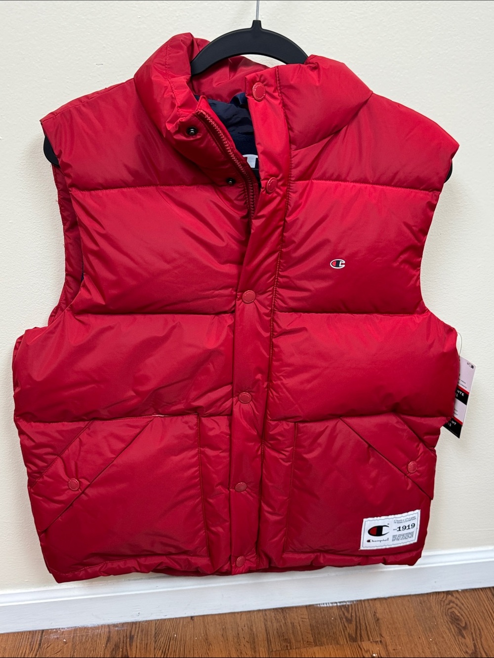 Champion Red Quilted Puffer Vest